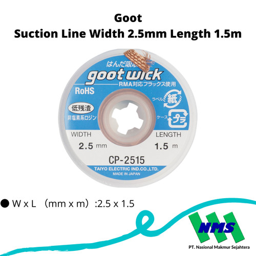 TRUSCO 364-2062 GROOT Suction Line Width 2.5mm Length 1.5 CP-2515