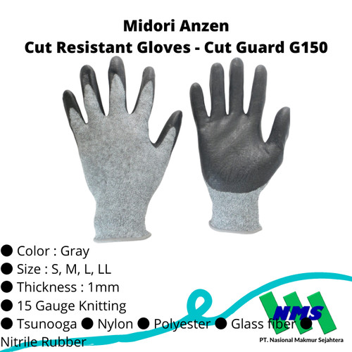 TRUSCO 819-2471 Cut Resistant Gloves "Cut Guard G150"