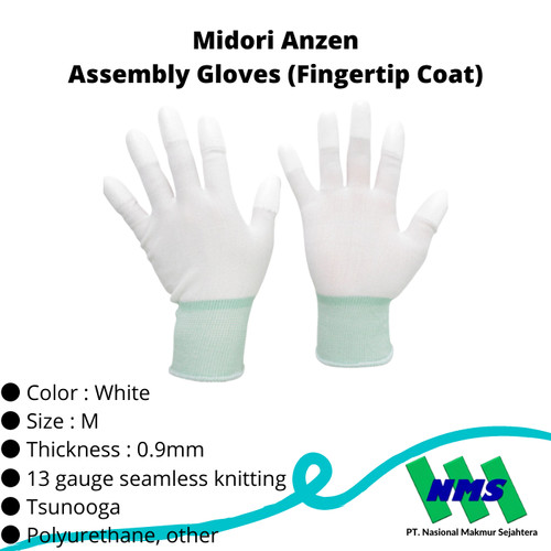 TRUSCO 811-1730 Assembly Gloves (Fingertip Coat) MCG701-M