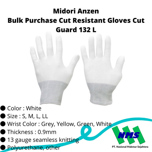 TRUSCO 447-7723 Bulk Purchase Cut Resistant Gloves Cut Guard 132 L