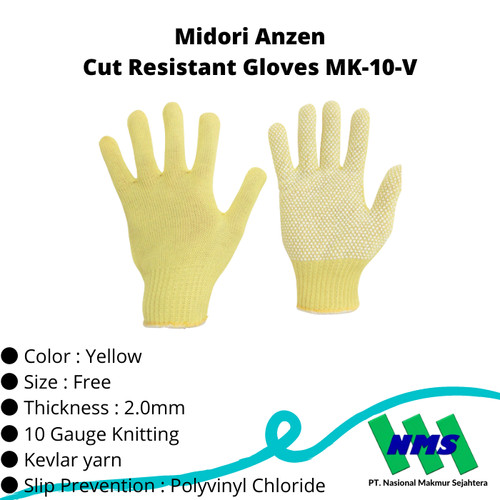 TRUSCO 335-7091 Cut Resistant Gloves MK-10-V