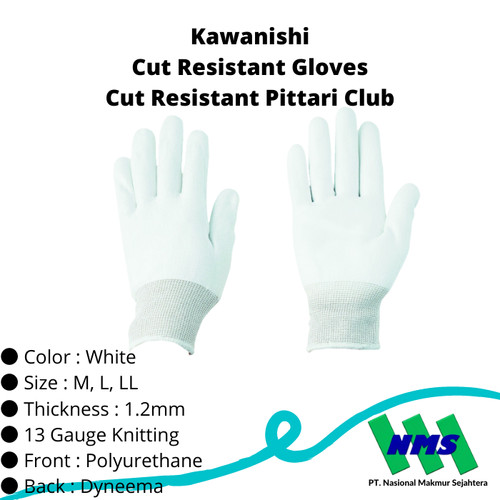 TRUSCO 434-2615 Cut Resistant Gloves "Cut Resistant Pittari Club"