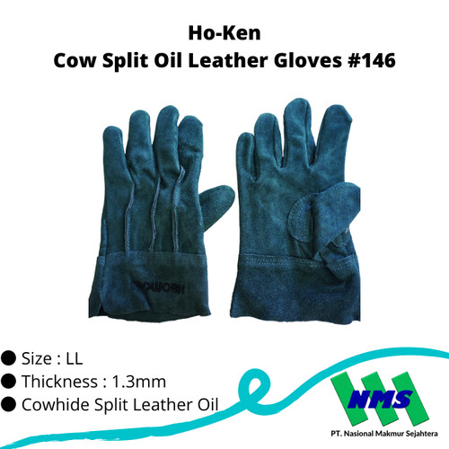 TRUSCO 438-1033 Cow Split Oil Leather Gloves #146