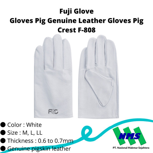 TRUSCO 378-7249 Gloves Pig Genuine Leather Gloves Pig Crest F-808