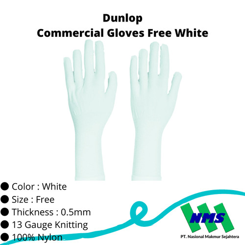 TRUSCO 434-9105 Commercial Gloves Free White