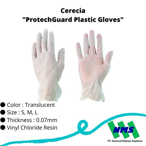 TRUSCO 495-3347 "ProtechGuard Plastic Gloves"