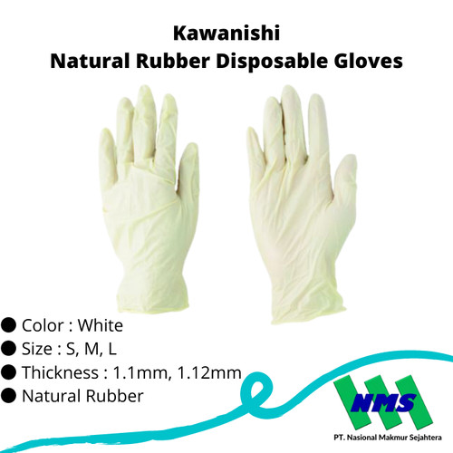 TRUSCO 433-8979 Natural Rubber Disposable Gloves