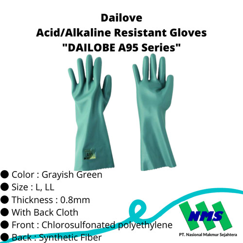 Sarung Tangan DAILOVE DA95 Acid / Alkali Resistant Safety Gloves 35cm