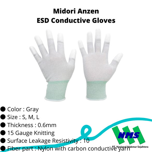 TRUSCO 416-9891 ESD Conductive Gloves