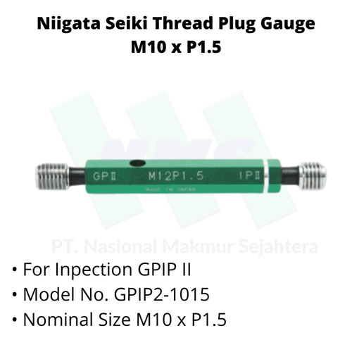 Niigata Seiki Thread Plug Gauge M10xP1.5