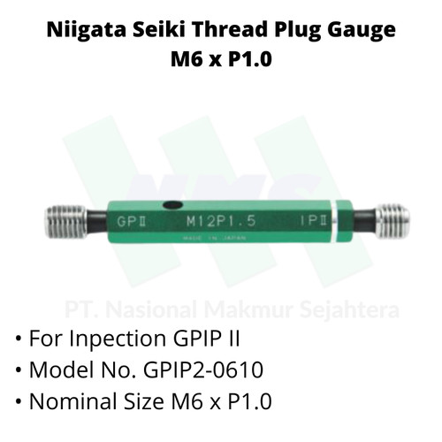 Niigata Seiki Thread Plug Gauge M6xP1.0