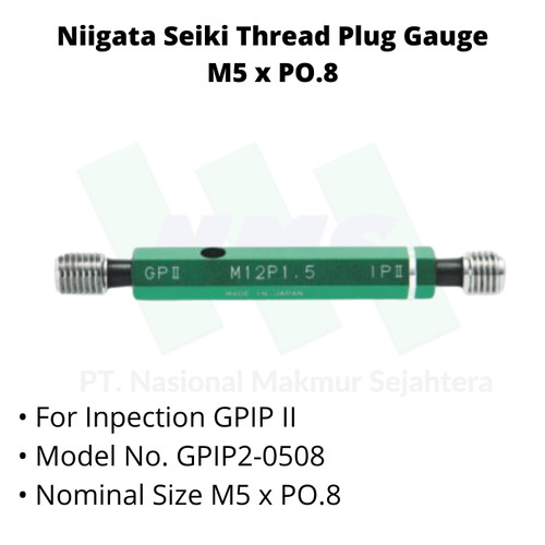 Niigata Seiki Thread Plug Gauge M5xP0.8