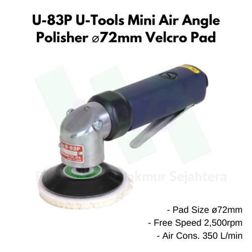 U-83P U-Tools Mini Air Angle Polisher ⌀72mm Velcro Pad