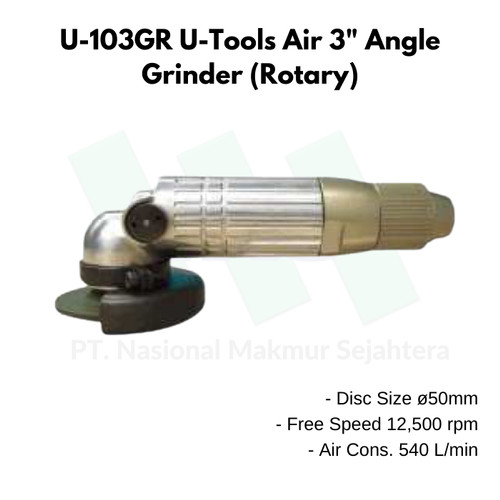 U-103GR U-Tools Air 3" Angle Grinder (Rotary)