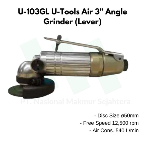 U-103GL U-Tools Air 3" Angle Grinder (Lever)