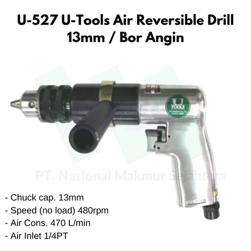 U-527 U-Tools Air Reversible Drill 13mm / Bor Angin