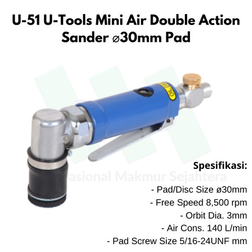 U-51 U-Tools Mini Air Double Action Sander ⌀30mm Pad