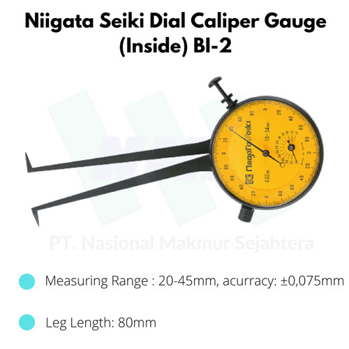 Niigata Seiki Dial Caliper Gauge (Inside) BI-2 (Penawaran Tin)