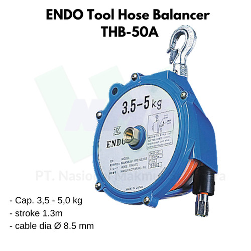 Tool Hose Balancer Cap. 3.5-5kg stroke 1.3m ENDO THB-50A