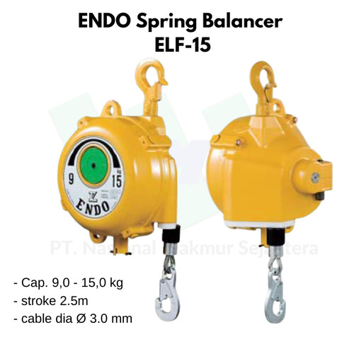 Spring Balancer Cap. 9-15kg stroke 2.5m ENDO ELF-15