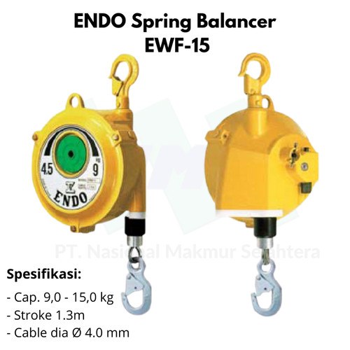 Spring Balancer Cap. 9-15kg stroke 1.3m ENDO EWF-15