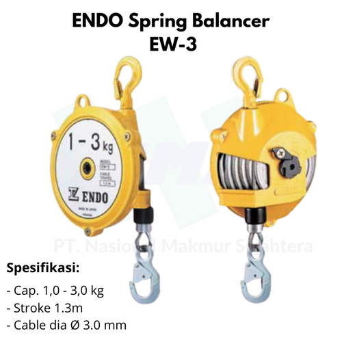 Spring Balancer Cap. 1-3 kg stroke 1.3m ENDO EW-3