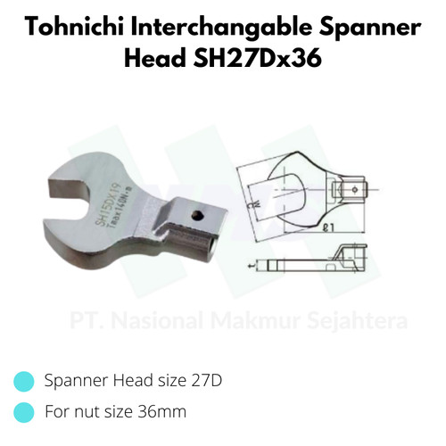 Tohnichi Interchangable Spanner Head SH27Dx36