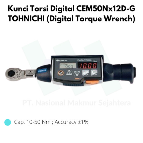 Kunci Torsi Digital CEM50Nx12D-G TOHNICHI (Digital Torque Wrench)