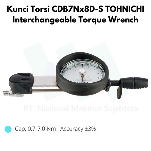 Kunci Torsi CDB7Nx8D-S TOHNICHI Interchangeable Torque Wrench