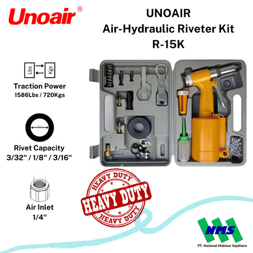 Unoair Air Hydraulic Riveter R-15K