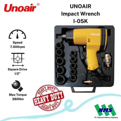 Pembuka Baut Angin Impact Wrenches UNOAIR I-05K