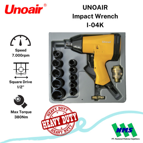 Pembuka Baut Angin Impact Wrenches UNOAIR I-04K