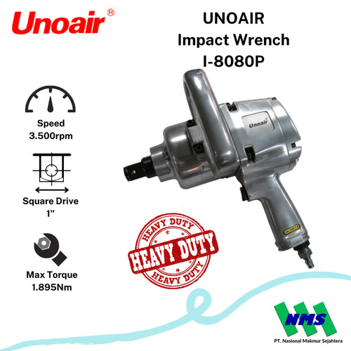 Pembuka Baut Angin 1 inch Impact Wrenches UNOAIR I-8080P