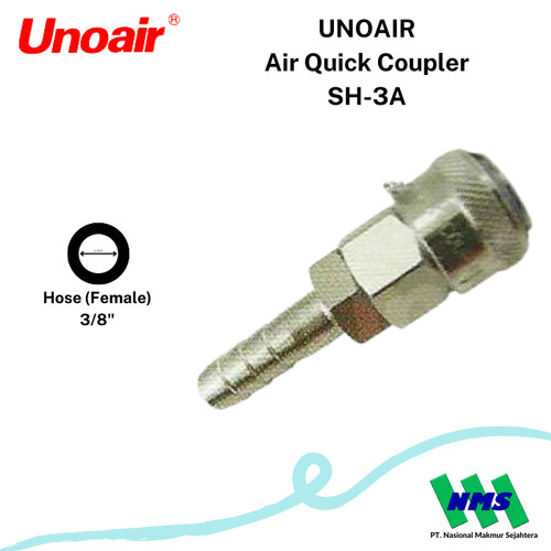 Air Quick Coupler Sambungan Selang Kompresor UNOAIR SH-3A