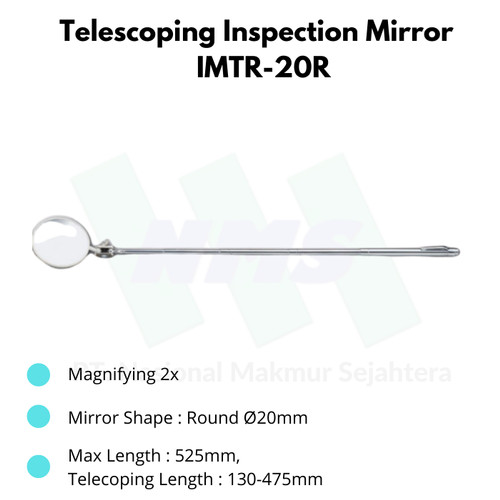 Niigata Seiki Telescoping Magnifying Inspection Mirror IMTR-20R