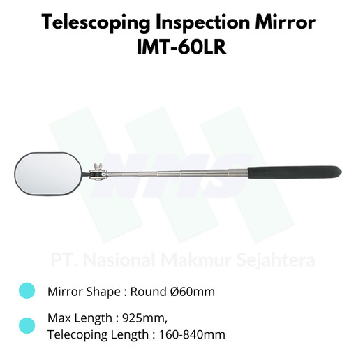 Cermin Niigata Seiki IMT-60LR Telescoping Inspection Mirror + Stick