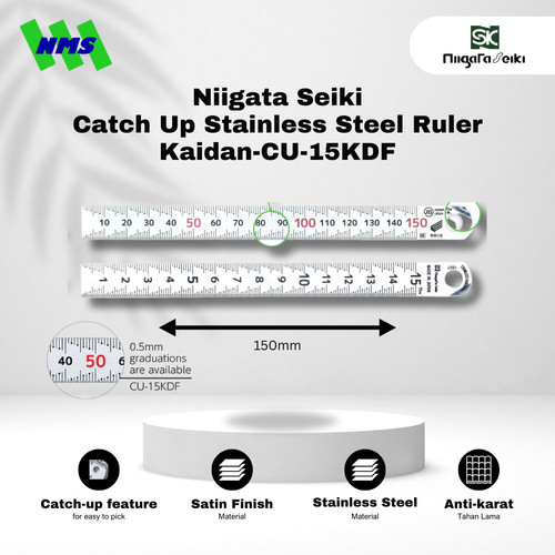 Niigata Seiki Metal Ruler CU-15KDF