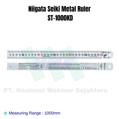 Niigata Seiki Metal Ruler ST-1000KD