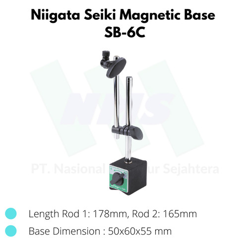 Niigata Seiki Magnetic Base SB-6C Stand Magnet Dial Gauge Indicator