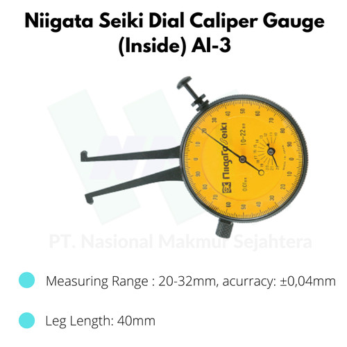 Niigata Seiki Dial Caliper Gauge (Inside) AI-3