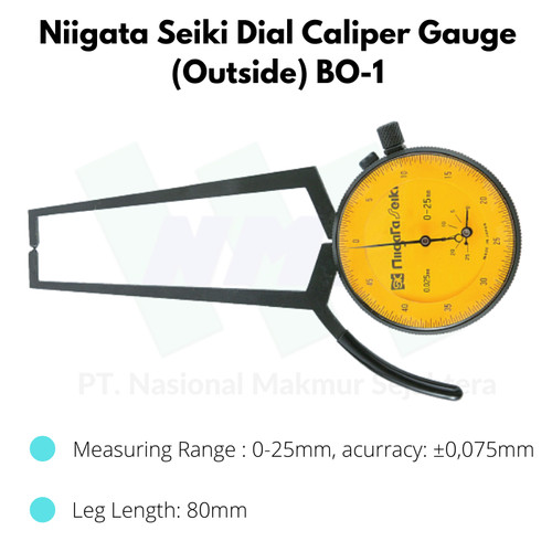 Niigata Seiki Dial Caliper Gauge (Outside) BO-1