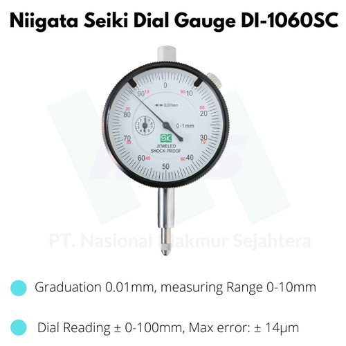 Niigata Seiki Dial Gauge DI-1060SC