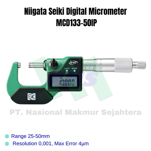 Niigata Seiki Digital Micrometer MCD133-50IP