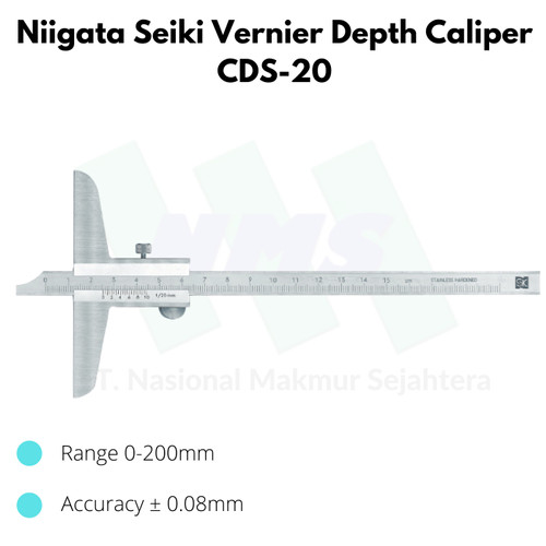 Niigata Seiki Vernier Depth Caliper CDS-20