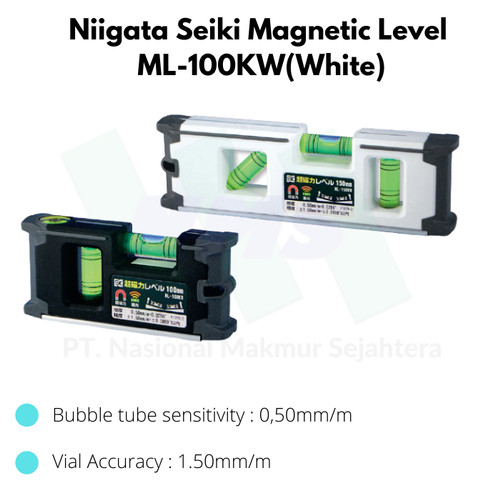 Niigata Seiki Magnetic Level ML-100KW (White) Magnet