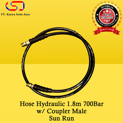 Selang Hidrolik 1.8m 700Bar XU2-1.8M3NM3NM-S w/ Coupler Male Sun Run