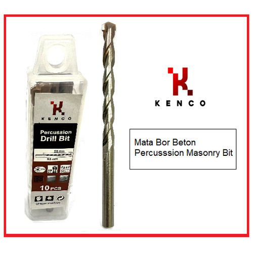 10 Pcs Mata Bor Beton Percusssion Masonry Bit KENCO 5mm - KCPMBD5