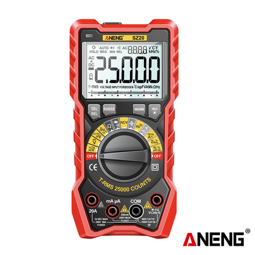 Aneng SZ20 25000 Counts Multimeter Smart Manual Range Meter NCV AC DC Ohm Hz Tester Tools Original