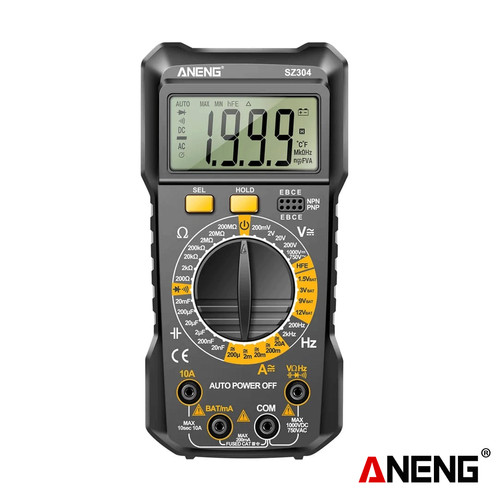 Aneng SZ304 Digital Multimeter Count 1999 mA Current Triode Bat Test