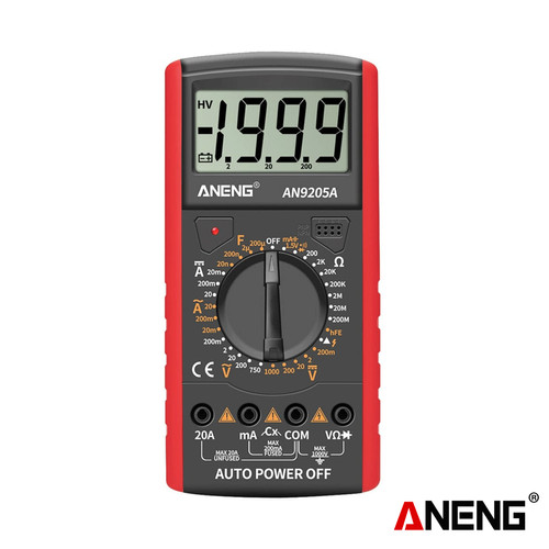 Aneng AN9205A Multimeter Digital LCD Portabel AC/DC Ammeter Tester Ori